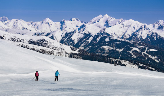 Skifahrer auf dem Katschberg